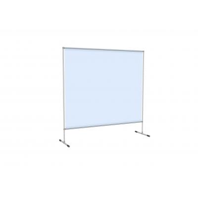 Schutzstellwand, Plane 0,4 mm, transparent, B x H 2000 x 2000 mm