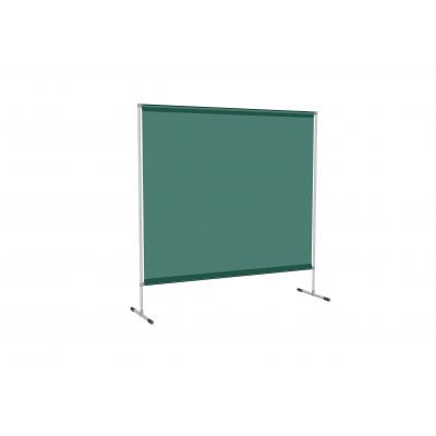 Schweisser-Schutzstellwand, Planen 0,4 mm, dunkelgrün matt, B x H 2000 x 2000 mm