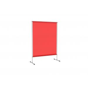 Schweisser-Schutzstellwand, Planen 0,4 mm, rot-transparent, B x H 1400 x 2000 mm